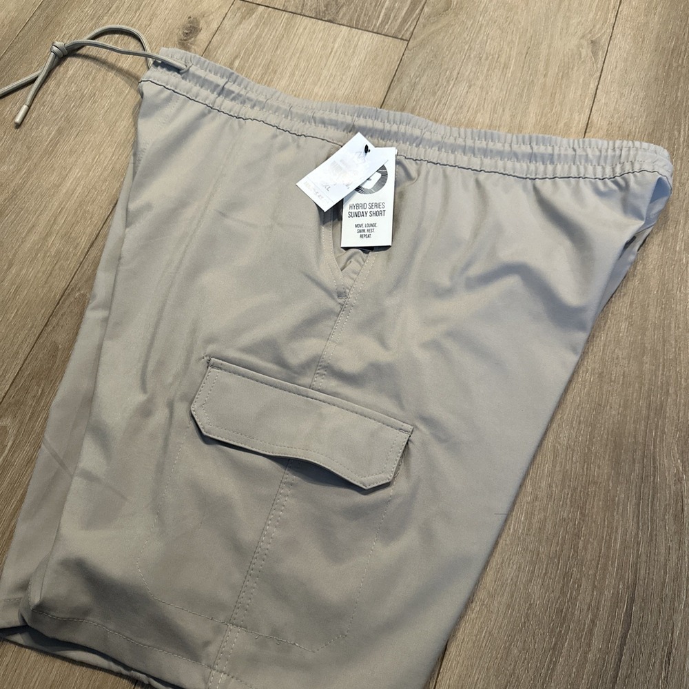 Burnside Hybrid Sunday Cargo Shorts Men's Sand Size 2XL Performance Sofa To Surf
